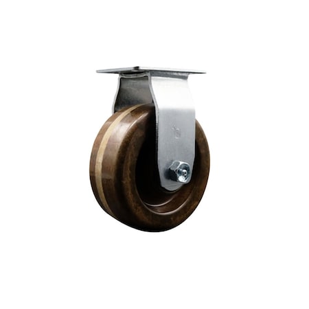 Service Caster 4'' High Temp Phenolic Wheel Rigid Caster with Bronze Bearing SCC-20R420-PHBZHT